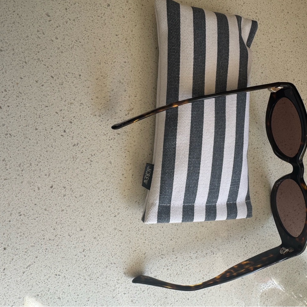 J. Crew Oval Cat Eye Tortoise brown Sunglasses - Picture 2 of 4